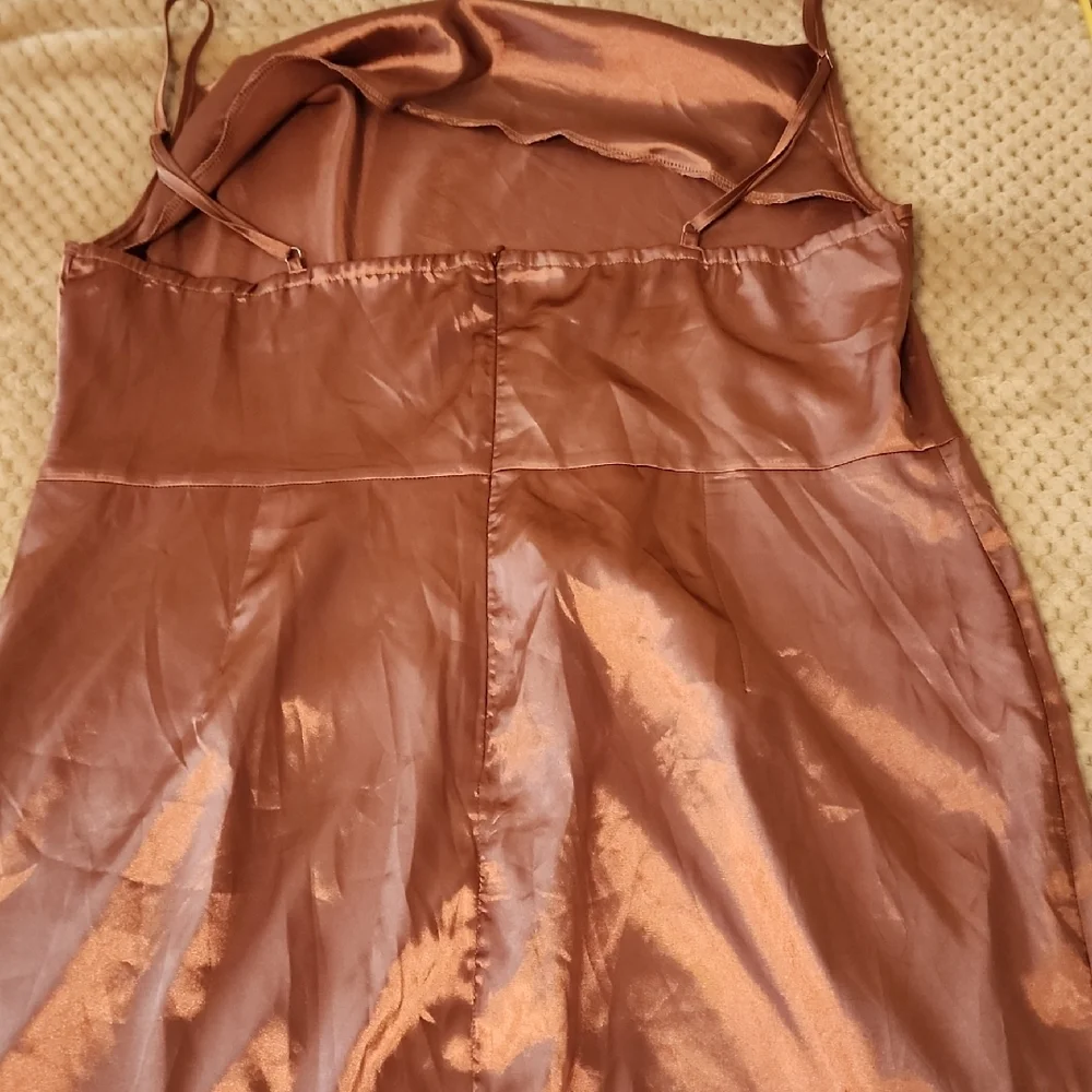 Cider Satin Slip Dress in Rose Gold - Picture 15 of 16